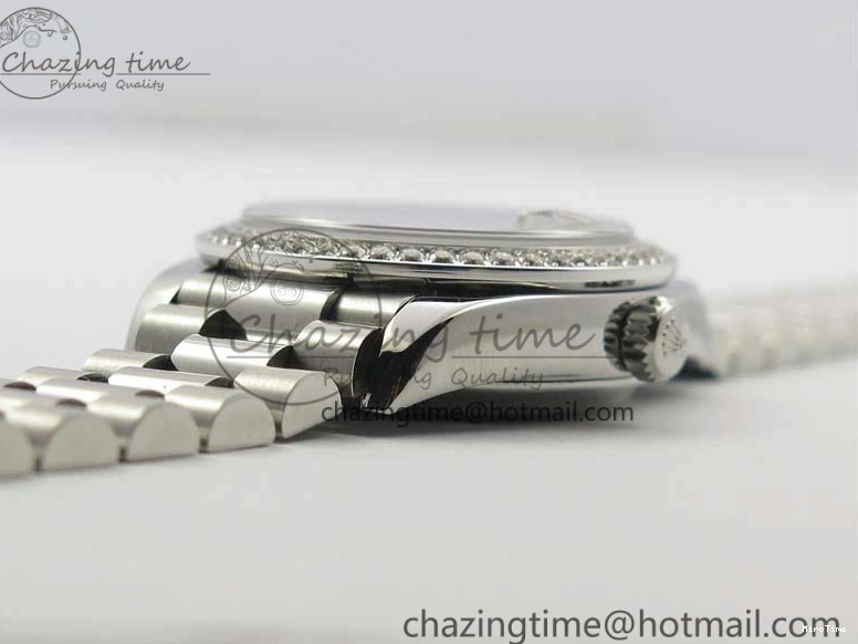 MiroTime 0405 Datejust 31mm 278275 SS Crystal Bezel BP Maker Best Edition Black Dial Crystal on SS President Bracelet Popular 3097